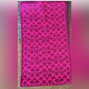 Authentic Coach hot Pink classic CC Patterned Women's Scarf